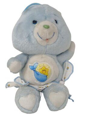 Vtg 1983 Baby Tugs Care Bear Plush Blue Stuffed Animal 11" Kenner Taiwan #S1-B